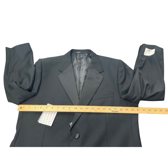 Cardi Super 150 Black Tuxedo Jacket 2-Button Notch C7112 Italy Mens 42R NEW - Picture 8 of 8